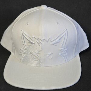 Mitchell & Ness Minnesota Timberwolves Snapback Hat Cap - White/White/White